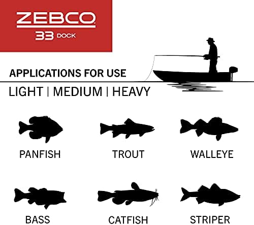 Zebco Dock Spincast Reel and Fishing Rod Combo, 42-Inch Durable Z-Glass Rod, Quickset Anti-Reverse Fishing Reel, Silver