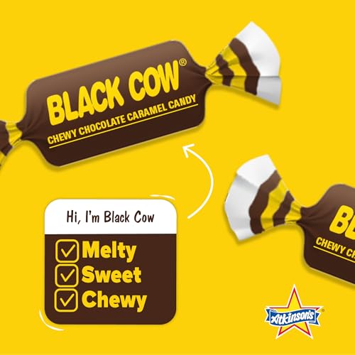 Atkinson's Black Cow Chocolate Caramel Chewy Candy Bar, 1.5oz, 24ct Pack | Chewy chocolate caramel candy bars