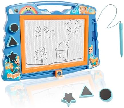 Lollipop PAW Patrol Magnetic Drawing Board with Stylus and 3 Stamps, for Girls or Boys (Pink)…