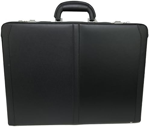 Alpine Swiss Mens Briefcase | Expandable Genuine Leather Attache Briefcase For Men | Dual Combination Lock Business Case