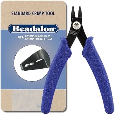 Beadalon Jewelry Crimping Tool Micro - Ergonomic & Compact, Dark Blue | Professional jewelry tools with precision crimping, ergonomic grips, versatile performance, and organized storage options.
