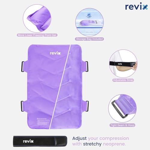 REVIX XXL Full Back Ice Pack Wrap, Large Gel Packs for Injuries Reusable