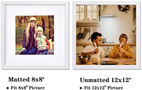pojah 12x12 Black Picture Frame Set of 4,Wall Frames,HD Plexiglass