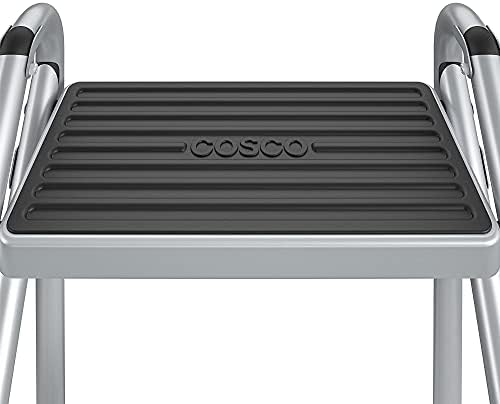 Cosco 3-Step Rolling Step Ladder, Grey