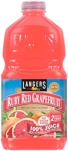 Langers 100% Ruby Red Grapefruit Juice, 64 Fl Oz (Pack of 8)