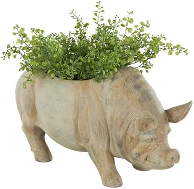 Deco 79 Metal Watering Can Indoor/Outdoor Planter, 10" x 6" x 12", Brown