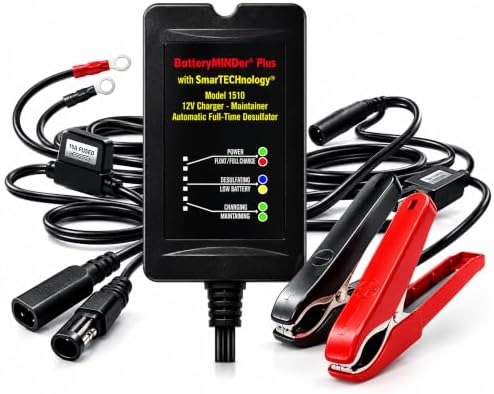 1510 12 Volt-1.5 Amp Smart Battery Charger, Maintainer & Desulfator, Automatic Trickle Charger for Car, Motorcycle