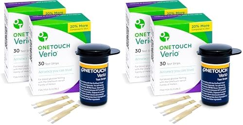 OneTouch Verio Test Strips for Blood Glucose Meter, 30 Count, 2 Pack