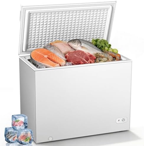 Kismile 7.0 Cubic Feet Chest Freezer, Deep Freezer for Home, Black
