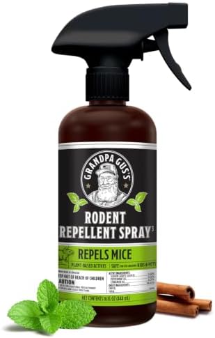 Grandpa Gus's Rodent Repellent Spray, Natural Peppermint Oil, 16 Fl Oz