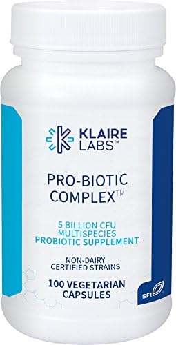 Klaire Labs SFI Health Pro-Biotic Complex, 100 Capsules | Intestinal Support for Men & Women, 5 Billion CFU Lactobacillus acidophilus & Bifidobacterium bifidum Probiotic