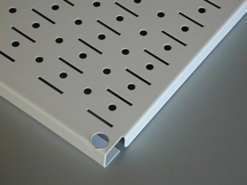 Wall Control 4 Foot Pegboard Sheets with Formed Edges for Wall Mounting - Two Pack of 16in x 48in Metal Pegboard Panels