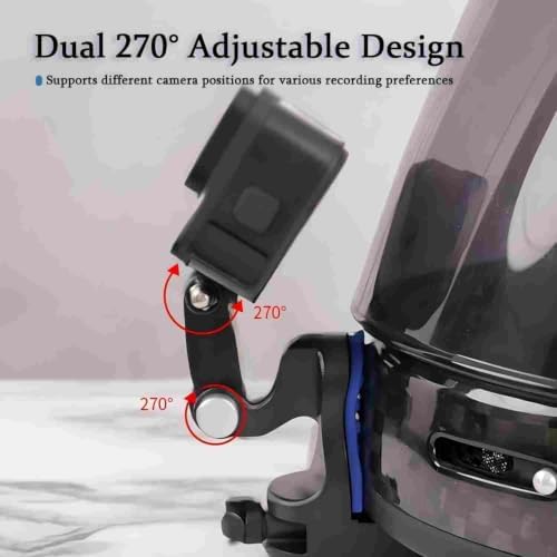 Chin Mount Motorcycle Helmet for HJC CS-R3 2019–2026 | Adjustable Without Tools, 270° Bidirectional Rotation, Anti-slip Textured Silicone Pad.