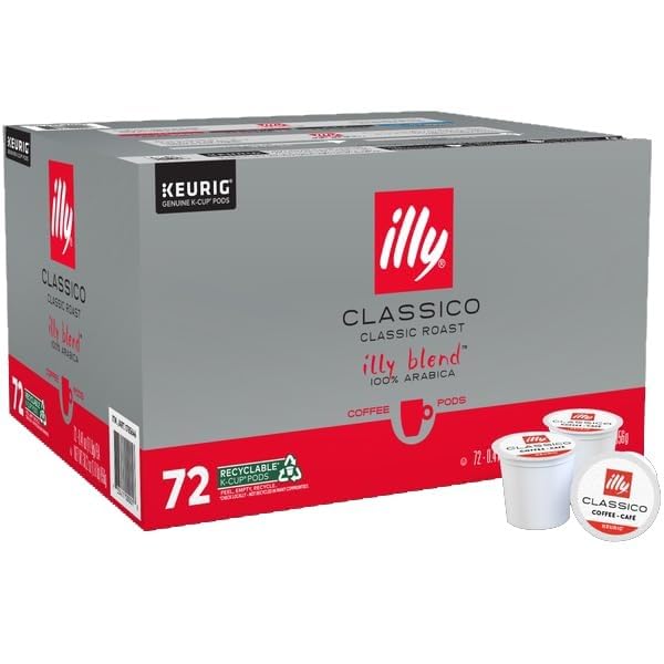 illy Coffee, Dark Roast, K-Cup for Keurig, 100% Arabica Bean Signature Italian Blend, Premium Gourmet Roast Single Serve Drip Coffee