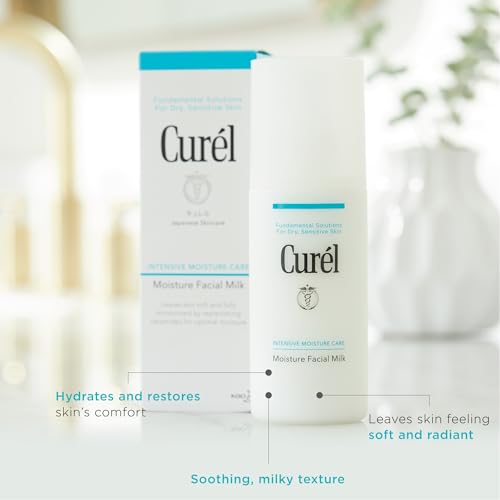 Curel Japanese Skin Care Moisture Facial Milk, Face Moisturizer, 4 fl oz