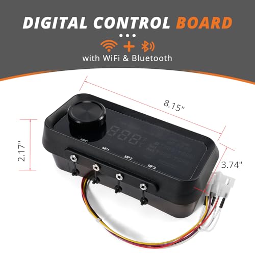 Upgrade Digital PID WiFi Control Board 80147 Compatible with Pit Boss Pro Series 4 & Pro Series II 4-Series Vertical Wood Pellet Smoker -Replacement PBV4PS2 Model | 5-in-1 Cooking