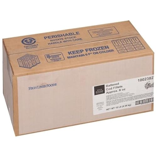 Big Bobs Belly Buster New England Style Batter Cod Fillet, 8 Ounce of 18-23 Pieces, 10 Pound -- 1 each.