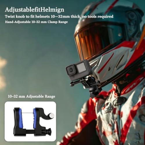 Chin Mount Motorcycle Helmet for HJC CS-R3 2019–2026 | Adjustable Without Tools, 270° Bidirectional Rotation, Anti-slip Textured Silicone Pad.