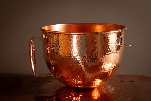 Sertodo Copper Mixing Bowl | Fits KitchenAid Lift Stand Mixer | 6 Qt