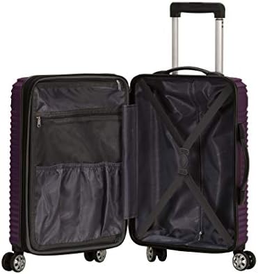 Rockland Star Trail Hardside 2 Piece Expandable Spinner Wheel Luggage Set, (20"/24"/28"), Champagne