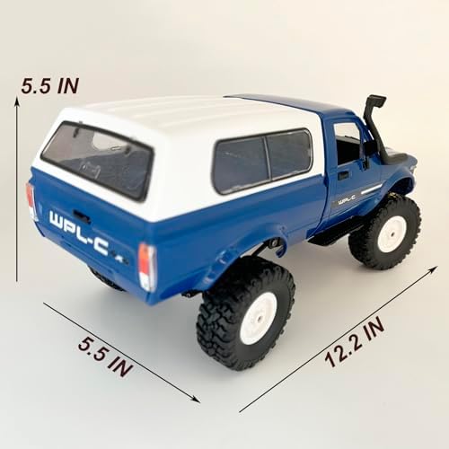 RC Crawler WPL C24 RC Rock Crawler RC Truck 4x4 1/16 Scale All Terrain | Remote Control Pickup Off Road RTR with 2.4 GHz Proportional Throttle