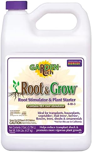 Bonide Garden Rich Root & Grow Root Stimulator & Plant Starter | 32 oz Concentrate, 4-10-3 Fertilizer For Transplanting