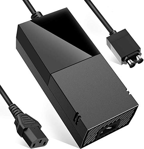 SUMLINK Power Supply Brick for Xbox One, AC Adapter Cable Replacement Kit for Xbox One Console Games, Auto Voltage 100-240V, Black