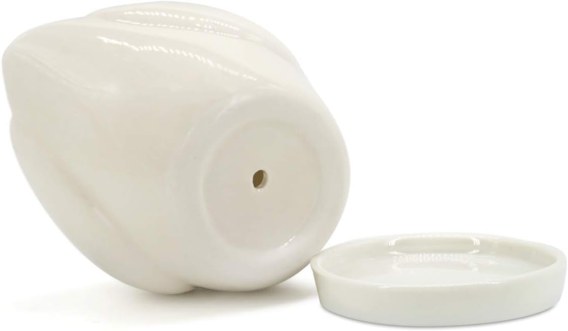 GeLive White Cow Succulent Pot, Small Ceramic Animal Planter with Drainage Hole & Saucer for Cactus, Mini Air Plants, Pencil Holder Brush Organizer, Indoor Home Office Desk Decor, Funny Gift