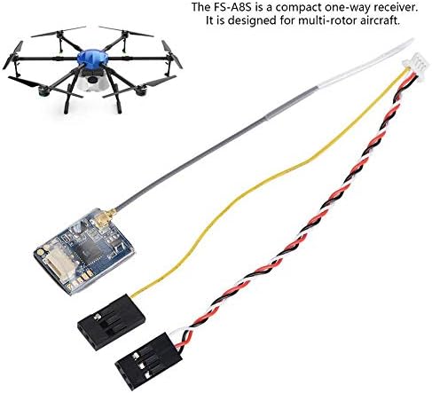 RC Receiver, FS-A8S 2.4G 8CH Mini Receiver w/PPM i-Bus SBUS Output for FS-i4 FS-i6 FS-i6S