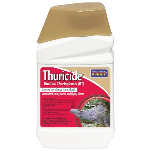 Bonide Thuricide BT Concentrate, 16 oz Ready-to-Mix Solution for Caterpillar, Worm and Moth Control in Home Garden | Ready-to-Mix Solution