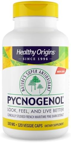 Healthy Origins Pycnogenol Pine Bark 100 mg, 60 Veggie Caps