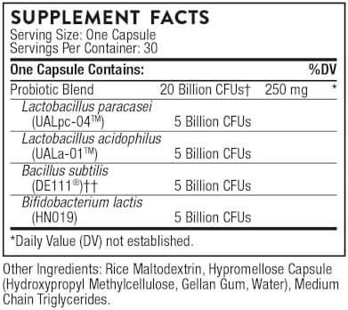 THORNE - FloraSport 20B - Shelf-Stable Probiotic Blend - Supports Gut, Immune & Digestive Health - Occasional Gas, Bloating