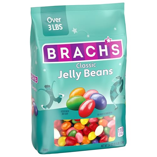 Brach's Classic Jelly Beans, Assorted Fruit Flavors, Bulk Bag, 54 oz, 2 Ct | Pineapple, lemon, lime, orange, strawberry, cherry, grape jelly beans, bulk, Easter, candy bowl, sharing