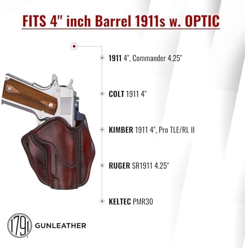1791 Optic Ready Holster Fits 4-inch 1911 Commander & 1911 Officer Models