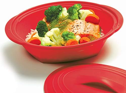 Norpro, Red Silicone Steamer with Insert, 32 oz
