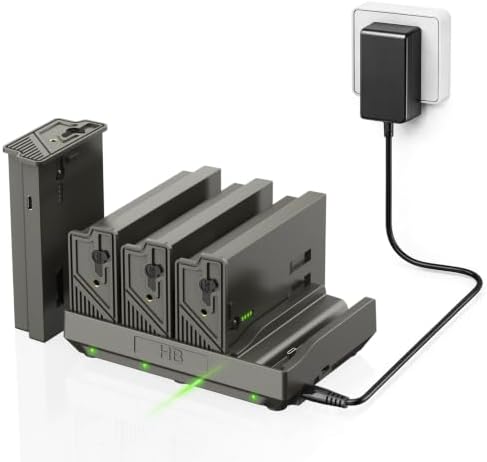Tactacam Lithium Battery Pack, Compatible with Tactacam Reveal Trail Cameras, 4-Pack Rechargeable Batteries Kit with Charger Station for Hunting & Outdoor Surveillance