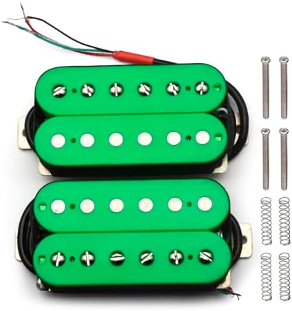 SAPHUE Alnico 5 Humbucker Pickup Double Coil Electric Guitar Pickups Set with Neck and Bridge with Prewired and Screws Parts Accessories Kit Black