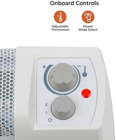 Comfort Zone Electric Baseboard Space Heater with Adjustable Thermostat, Dent-Proof End Panels, Overheat Protection, Tip-Over Switch, & Stay-Cool Body, Ideal for Home, Bedroom, & Office, 1,500W, CZ600
