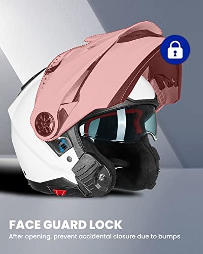 ILM Motorcycle Full Face Modular ATV Helmet Three in One Snowmobile Casco with Pinlock Anti Fog Visor for Men Women DOT Model 909F