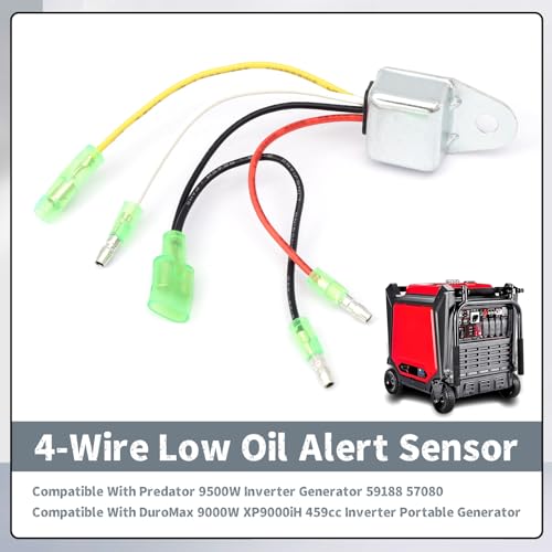 Low Oil Alert Sensor with 4-Wires Compatible with Predator 9500W Inverter Generator 59188 57080