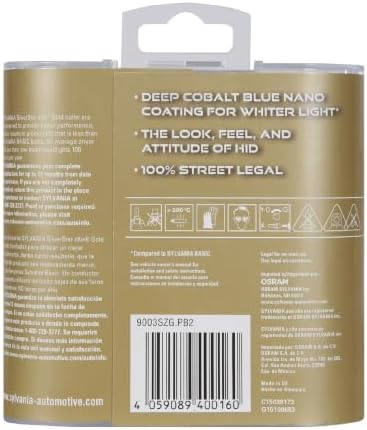 SYLVANIA - 9003 (HB2, H4) SilverStar zXe Gold High Performance Halogen Headlight Bulb - Headlight & Fog Light, Bright White Output
