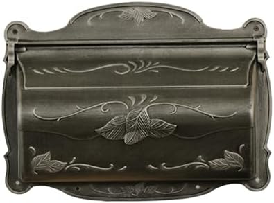 Special Lite Floral Horizontal Wall Mount Mailbox - Black Aluminum Mailbox for Wall Mount - SHF-1001-BLK