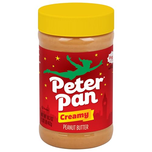 Peter Pan Creamy Peanut Butter, Made with Roasted Peanuts, Great for Peanut Butter and Jelly Sandwiches and Peanut Butter Snacks, Gluten Free Peanut Butter, 56 OZ Jar