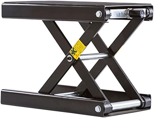 Black Widow Steel Motorcycle Scissor Jack, 1,100 lb Capacity