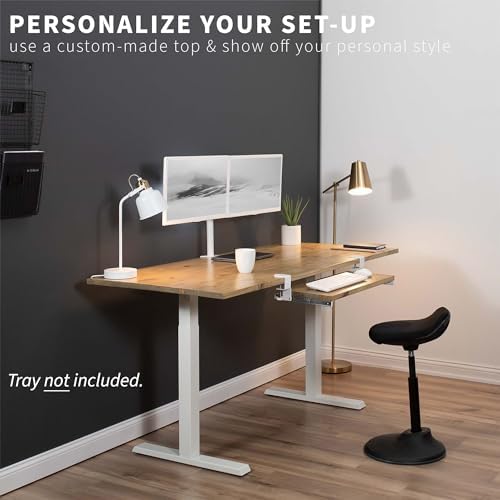 VIVO Clamp and 12 inch Rail Set for DIY Custom Wooden Keyboard Trays (Rail Set Only - Tray Not Included)