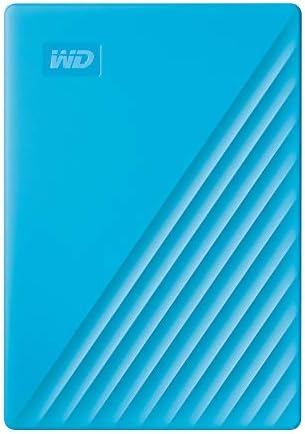 WD 4TB My Passport, Portable External Hard Drive, Blue, backup software with defense against ransomware, and password protection