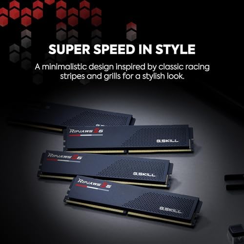 G.SKILL Ripjaws S5 Series DDR5 RAM (Intel XMP 3.0) 128GB (2x64GB) 6000MT/s CL34-44-44-96 1.35V Desktop Computer Memory U-DIMM - Matte Black