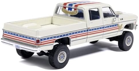 Diecast Compatible with IXO Models 1976 Chevy Custom Deluxe K30 FleetSide Squarebody July 4th Exclusive 1:64 Scale