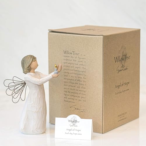 Willow Tree Angel of Hope, Sculpted Hand-Painted Figure | Offering Comfort, Healing, Love and Caring, Cast from a Susan Lordi Original Carving