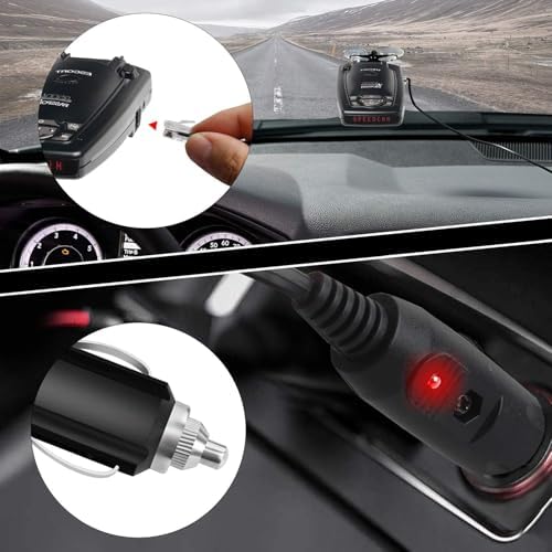 Radar Straight Power Cord Compatible with Uniden R3 3.5m/11.5ft